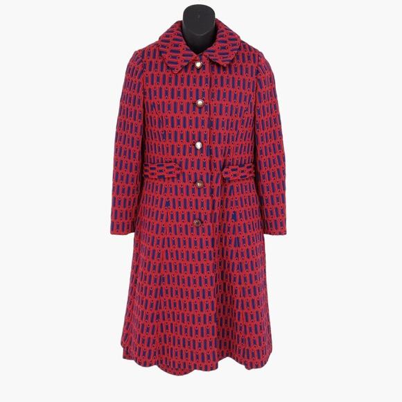 Vintage 60's Rona Shift dress with Matching Coat Jacket Women's Size Medium Red - Picture 2 of 10